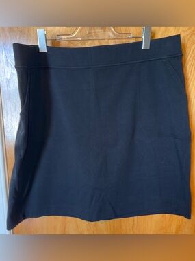 Deluth Trading black pull-on knit Naturale cotton skort Size XXL